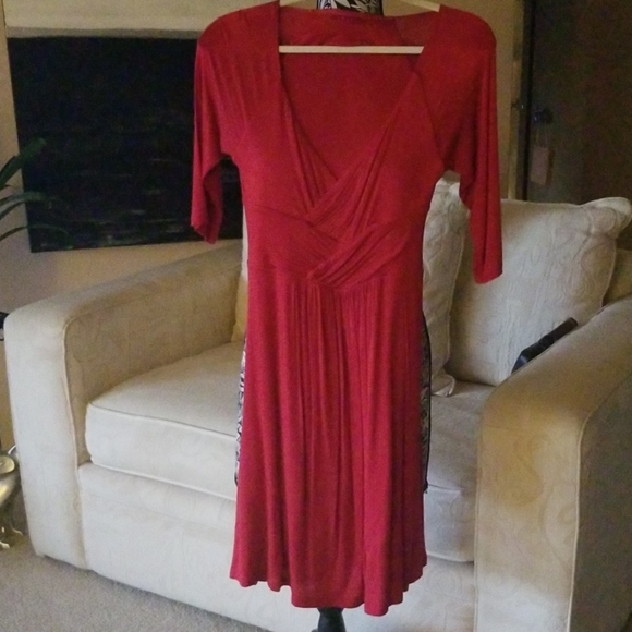 Velvet Deep Red Dress - Picture 2 of 8